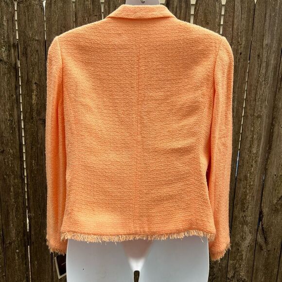 🍄Sag Harbor Plus Size Women's Tweed Blazer Jacket Floral Accent Size 18 (AA1) - Picture 10 of 13